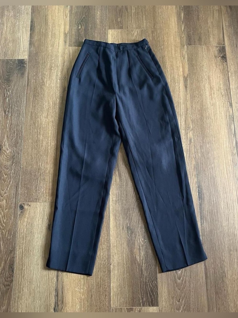 Vintage Navy Blue Highwaisted Trousers/Pants